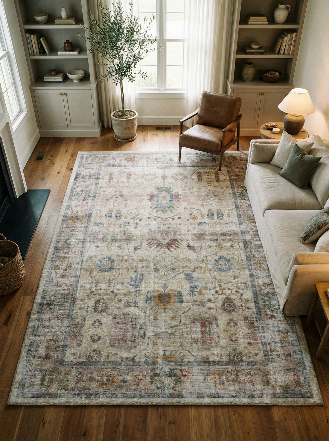 Arte VN041 Vintage Klasik Desenli Dekoratif Şönil Halı