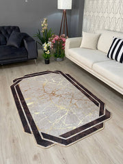 FRAME FORM BRİLL - %100 Pamuk Dokuma Taban Makinede Yıkanabilir Kaymaz Halı