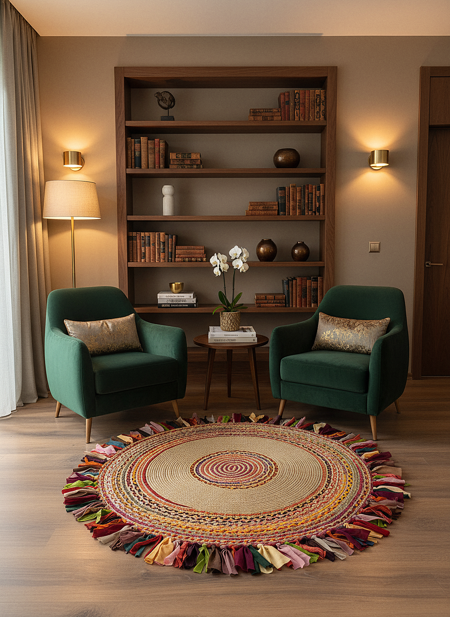 JÜT-RV412 Elde Dokuma Doğal Jüt Hasır Halı