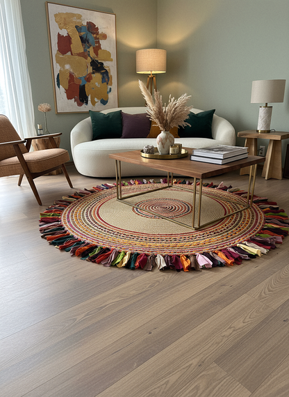 JÜT-RV412 Elde Dokuma Doğal Jüt Hasır Halı