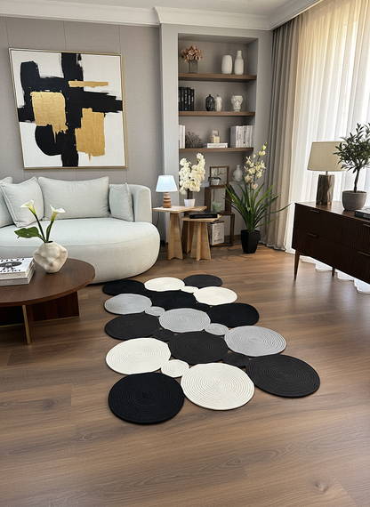 JÜT-KV429 Elde Dokuma Doğal Jüt Hasır Halı