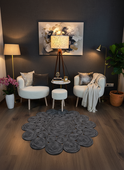 JÜT-815 Elde Dokuma Doğal Jüt Hasır Halı