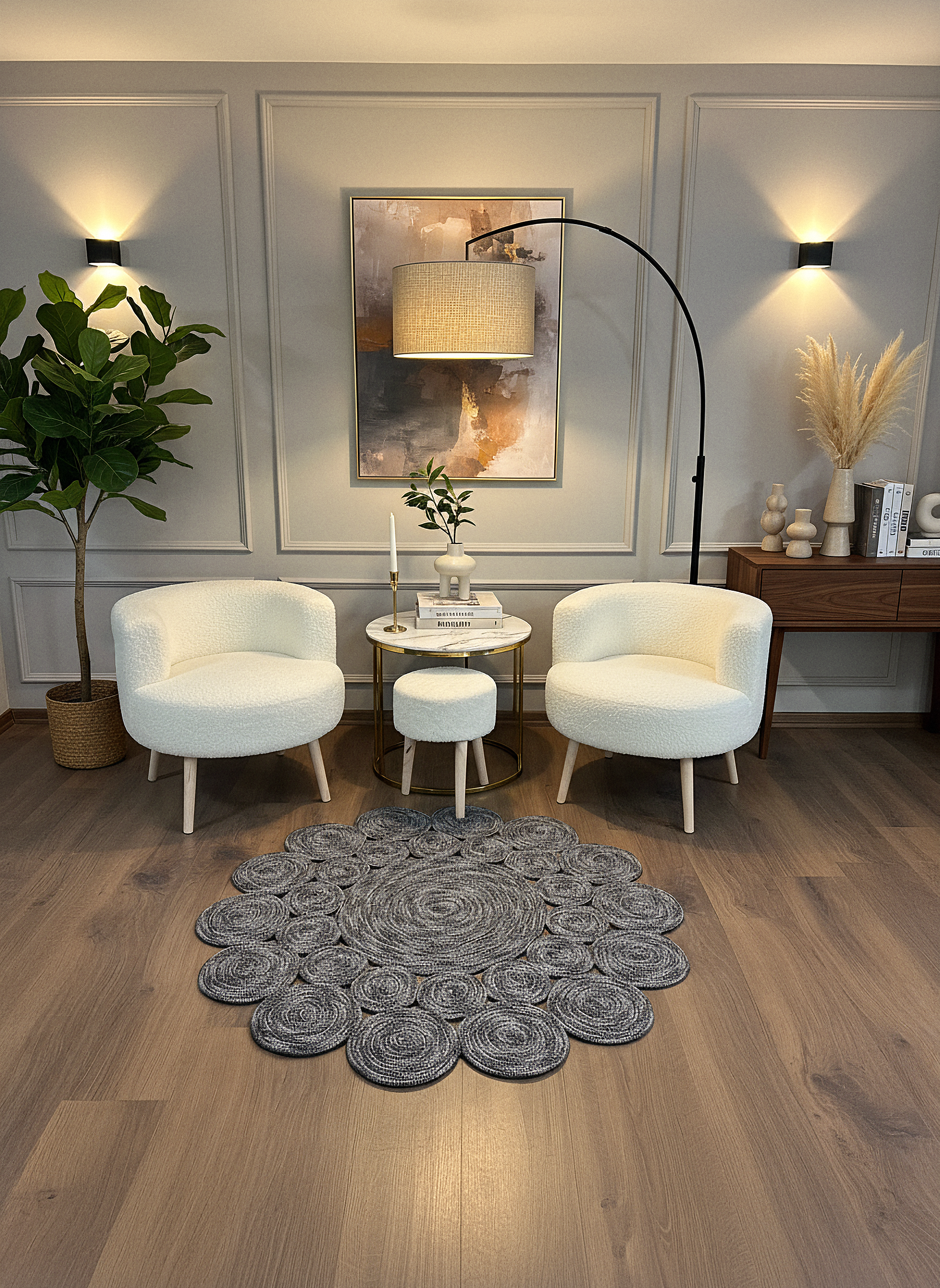 JÜT-815 Elde Dokuma Doğal Jüt Hasır Halı