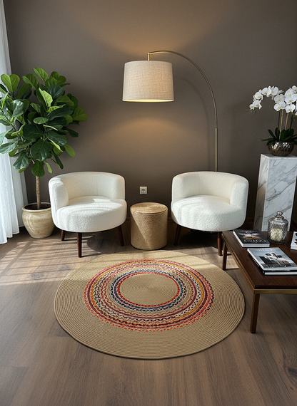 JÜT-861 Elde Dokuma Doğal Jüt Hasır Halı