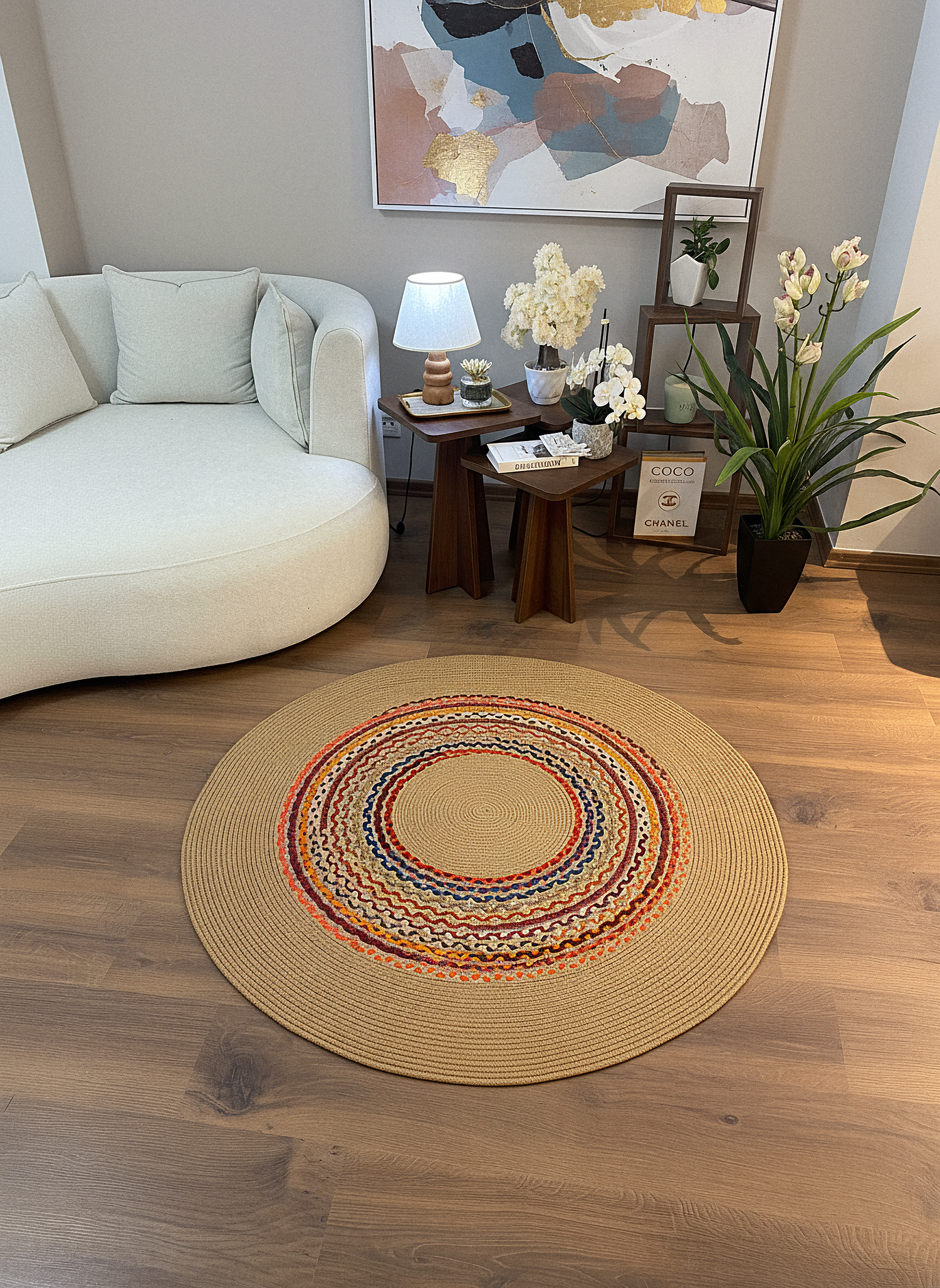 JÜT-861 Elde Dokuma Doğal Jüt Hasır Halı