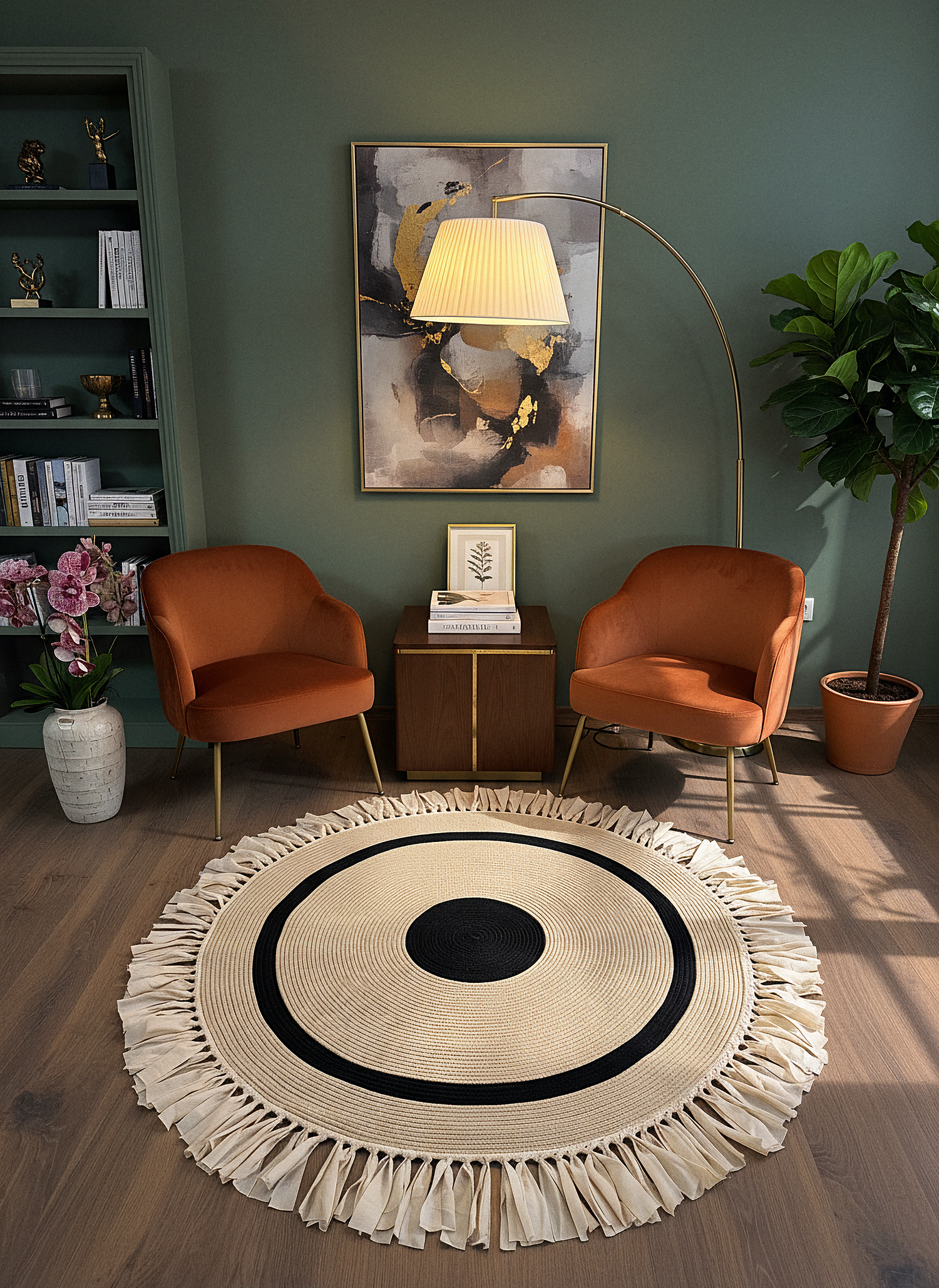 JÜT-999 Elde Dokuma Doğal Jüt Hasır Halı