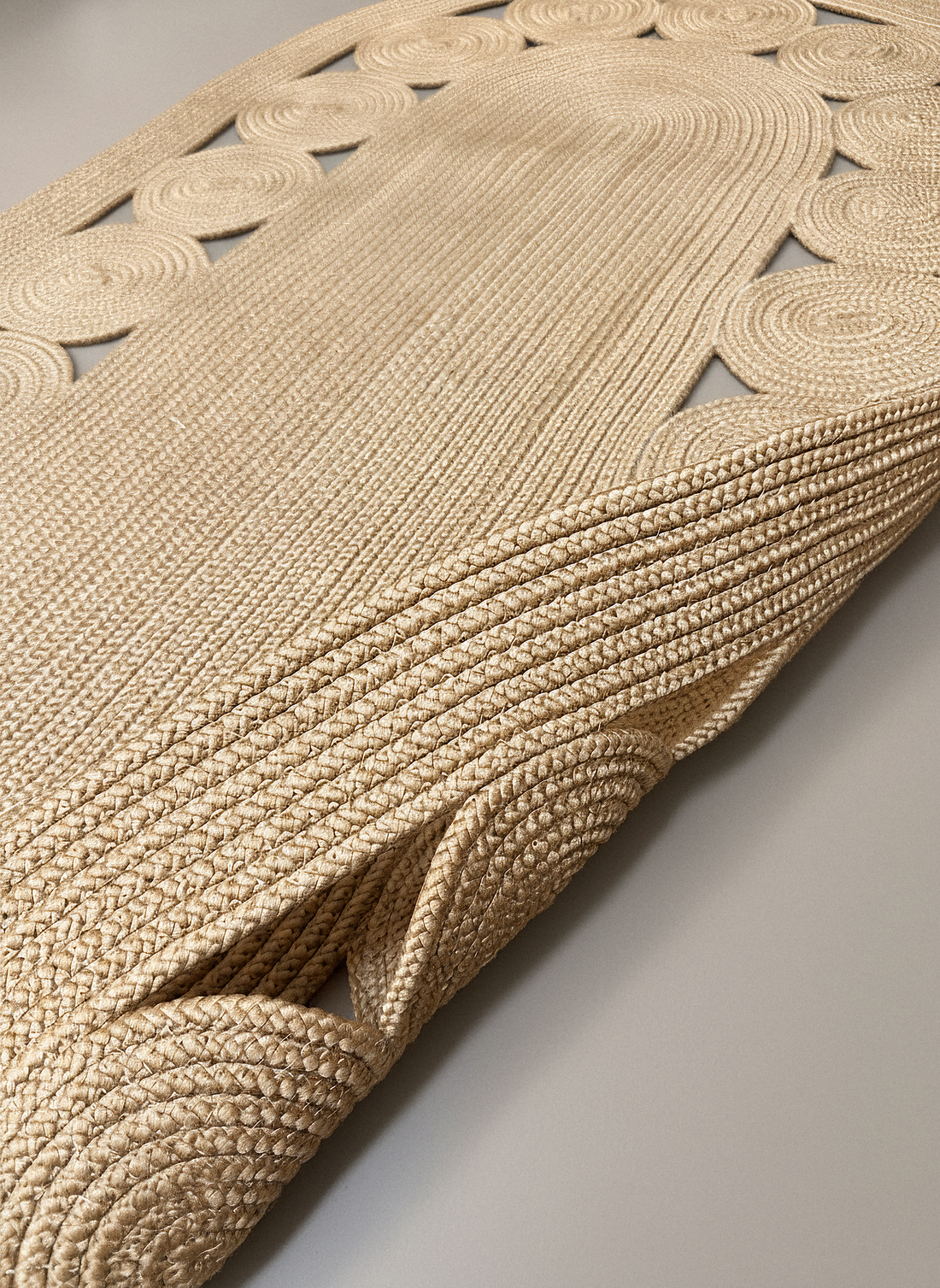 JÜT-C20 Elde Dokuma Doğal Jüt Hasır Halı