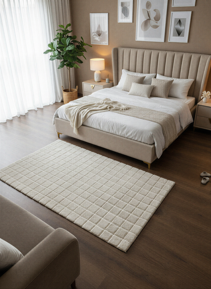 TAVŞAN SAMUR BEJ -  Kaymaz Taban Tavşan Shaggy Yatak Odası Oturma Odası Çocuk Odası Halısı