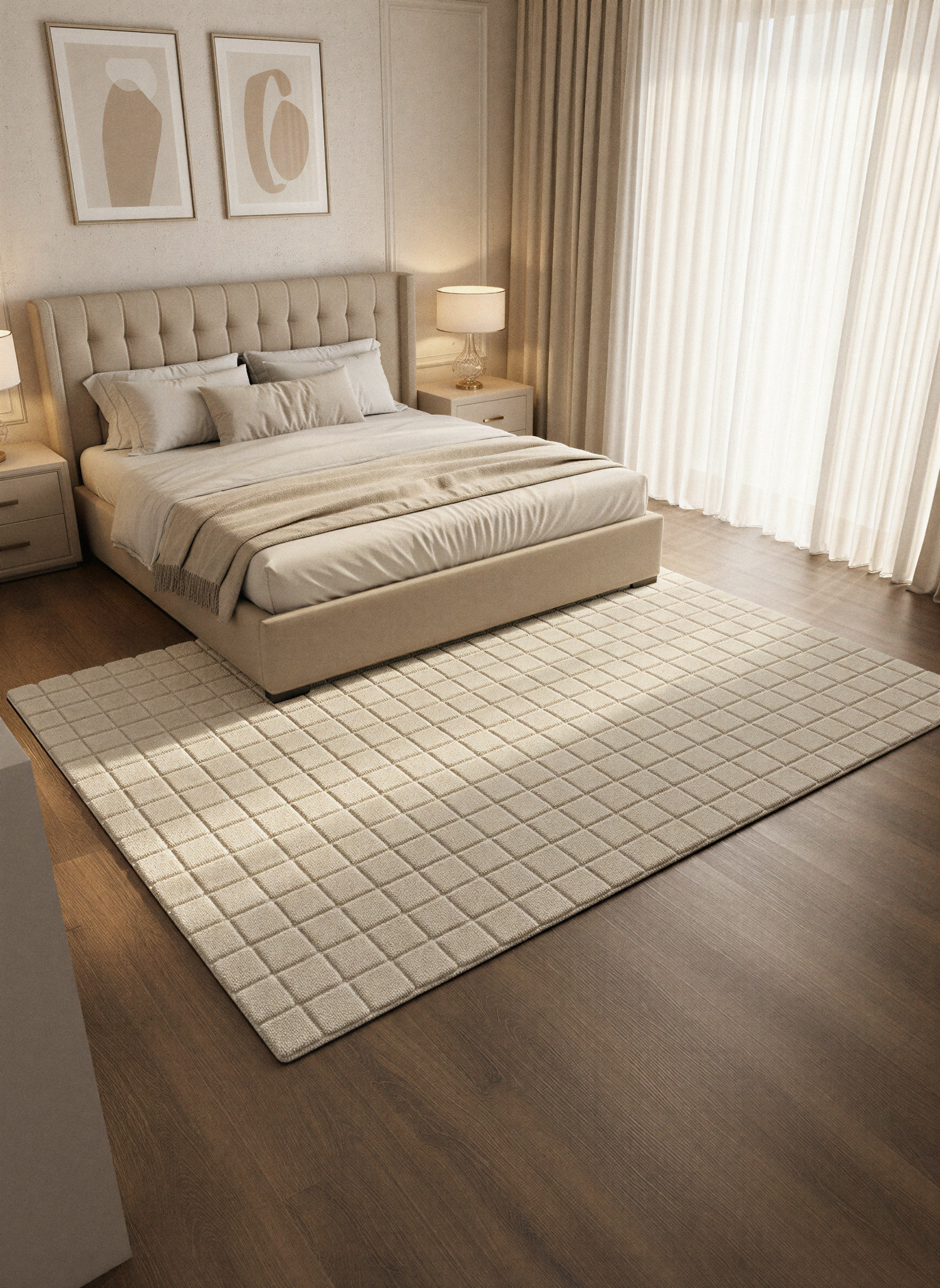 TAVŞAN SAMUR BEJ -  Kaymaz Taban Tavşan Shaggy Yatak Odası Oturma Odası Çocuk Odası Halısı