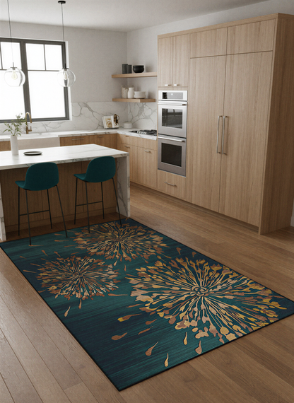 Arte HD026 Çiçek Figürlü Modern Dekoratif Dokuma Halı