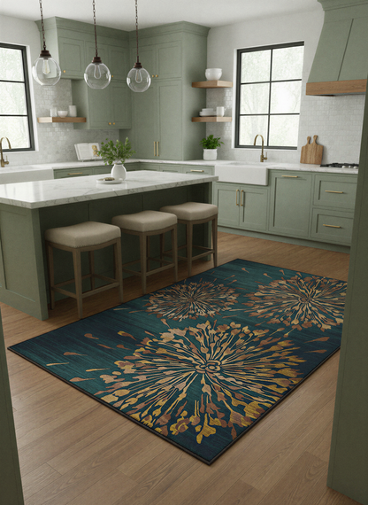 Arte HD026 Çiçek Figürlü Modern Dekoratif Dokuma Halı