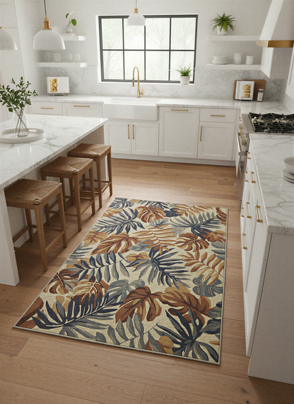 Arte HD027 Yaprak Ağaç Figürlü Modern Dekoratif Dokuma Halı