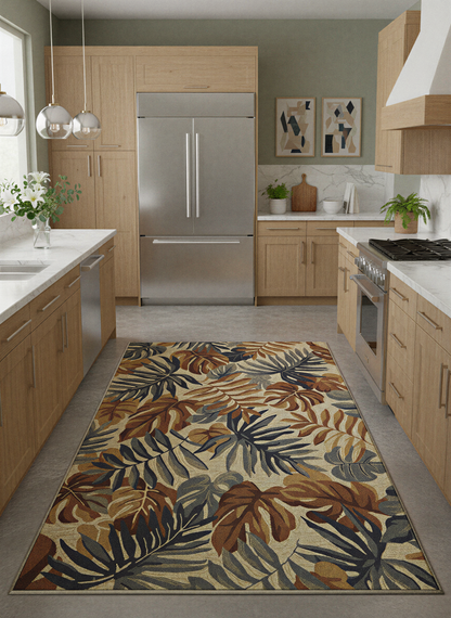 Arte HD027 Yaprak Ağaç Figürlü Modern Dekoratif Dokuma Halı