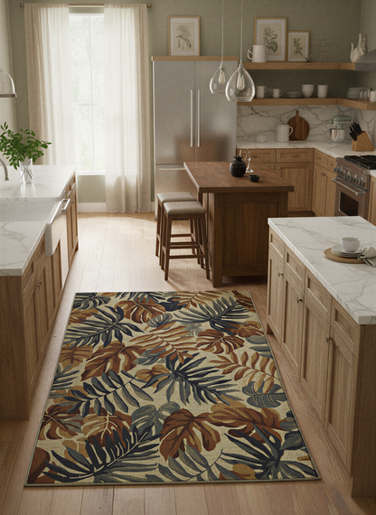 Arte HD027 Yaprak Ağaç Figürlü Modern Dekoratif Dokuma Halı