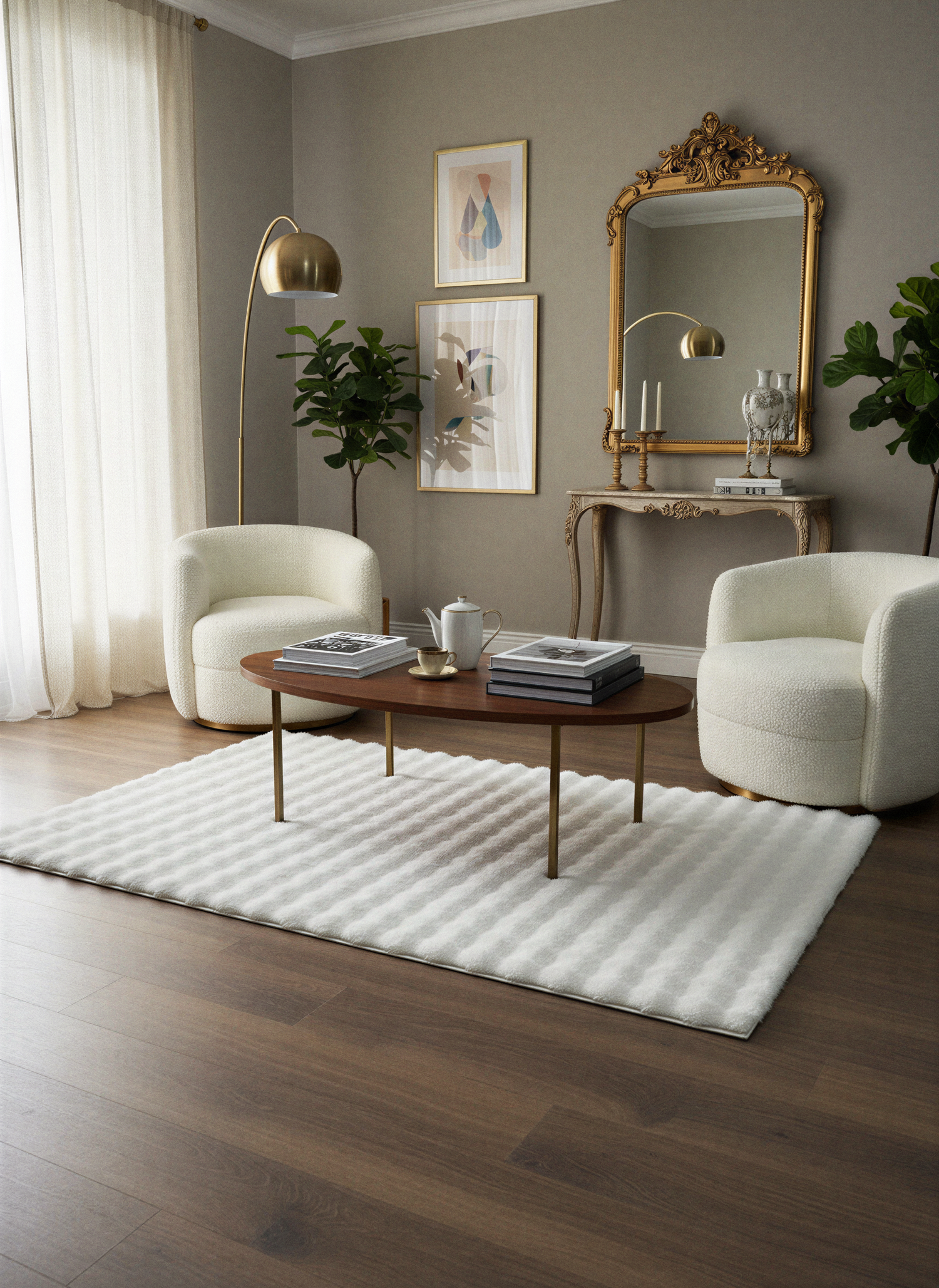 TAVŞAN BUBBLE KREM - Kaymaz Dokuma Taban Tavşan Shaggy Yatak Odası Oturma Odası Çocuk Odası Halısı