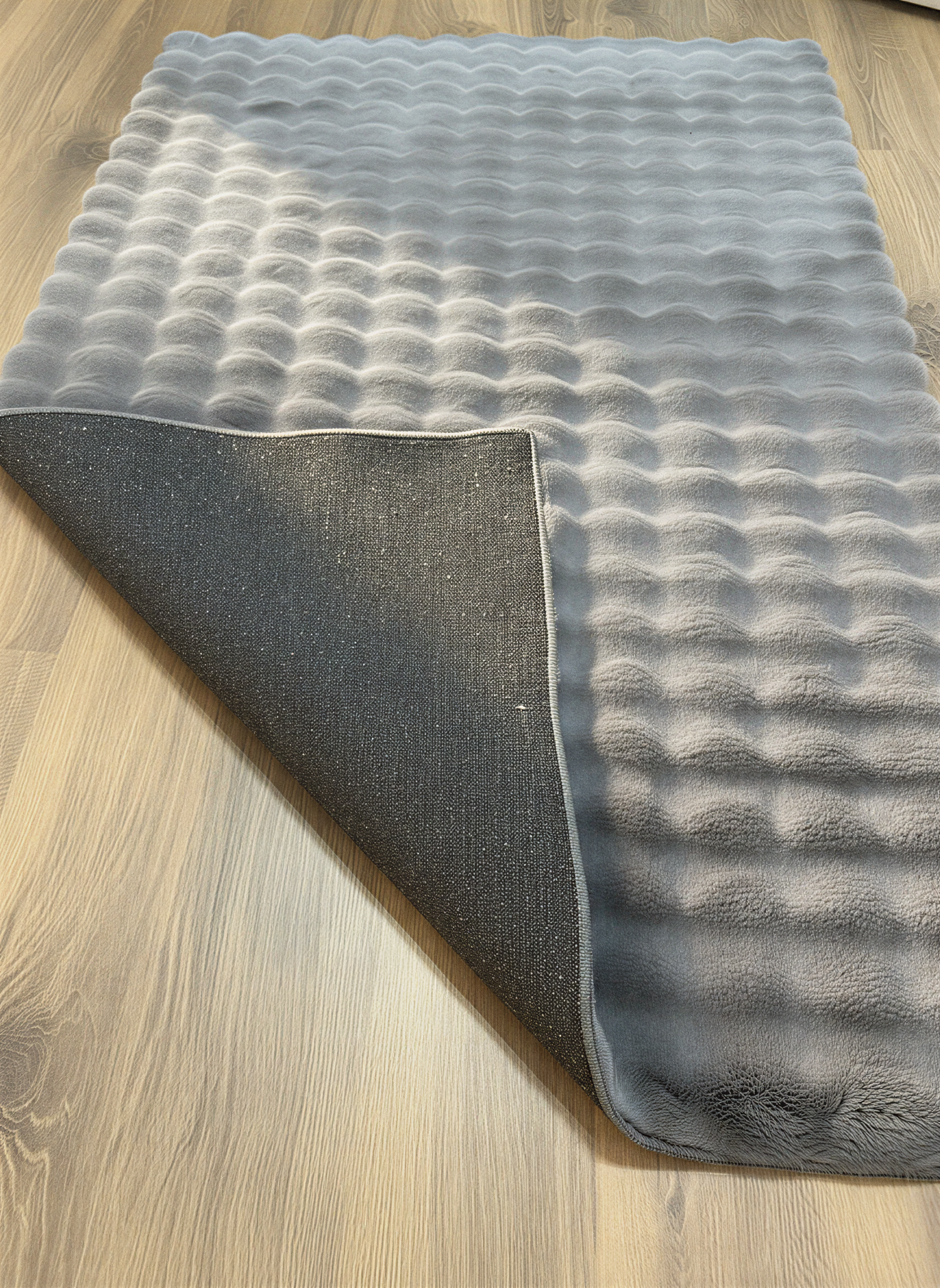 TAVŞAN BUBBLE  ANTRASİT -  Kaymaz Dokuma Taban Tavşan Shaggy Yatak Odası Oturma Odası Çocuk Odası Halısı