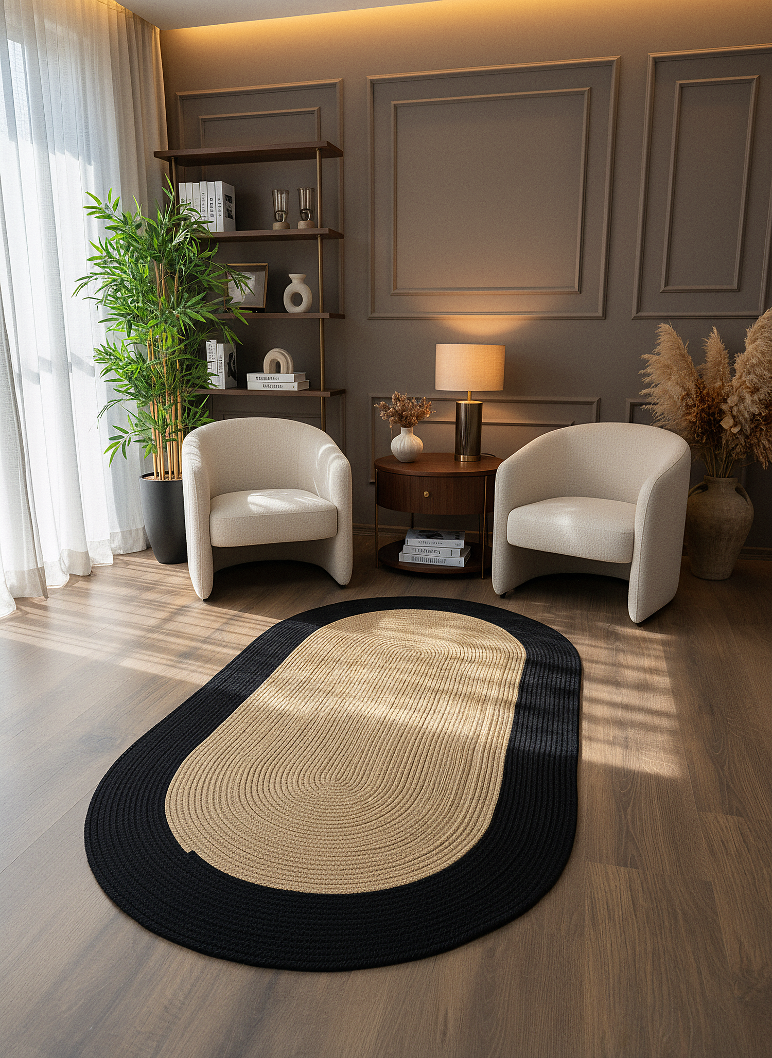 JÜT-C16 Elde Dokuma Doğal Jüt Hasır Halı