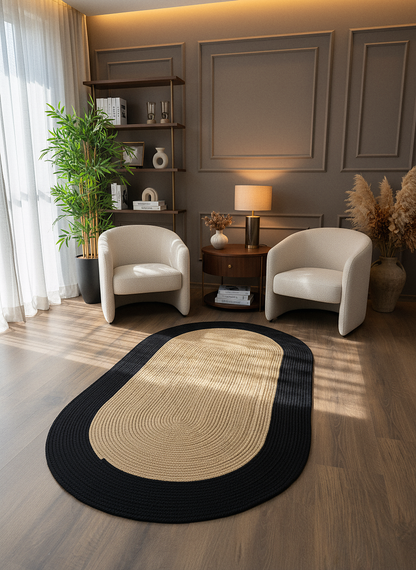 JÜT-C16 Elde Dokuma Doğal Jüt Hasır Halı