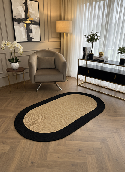 JÜT-C16 Elde Dokuma Doğal Jüt Hasır Halı