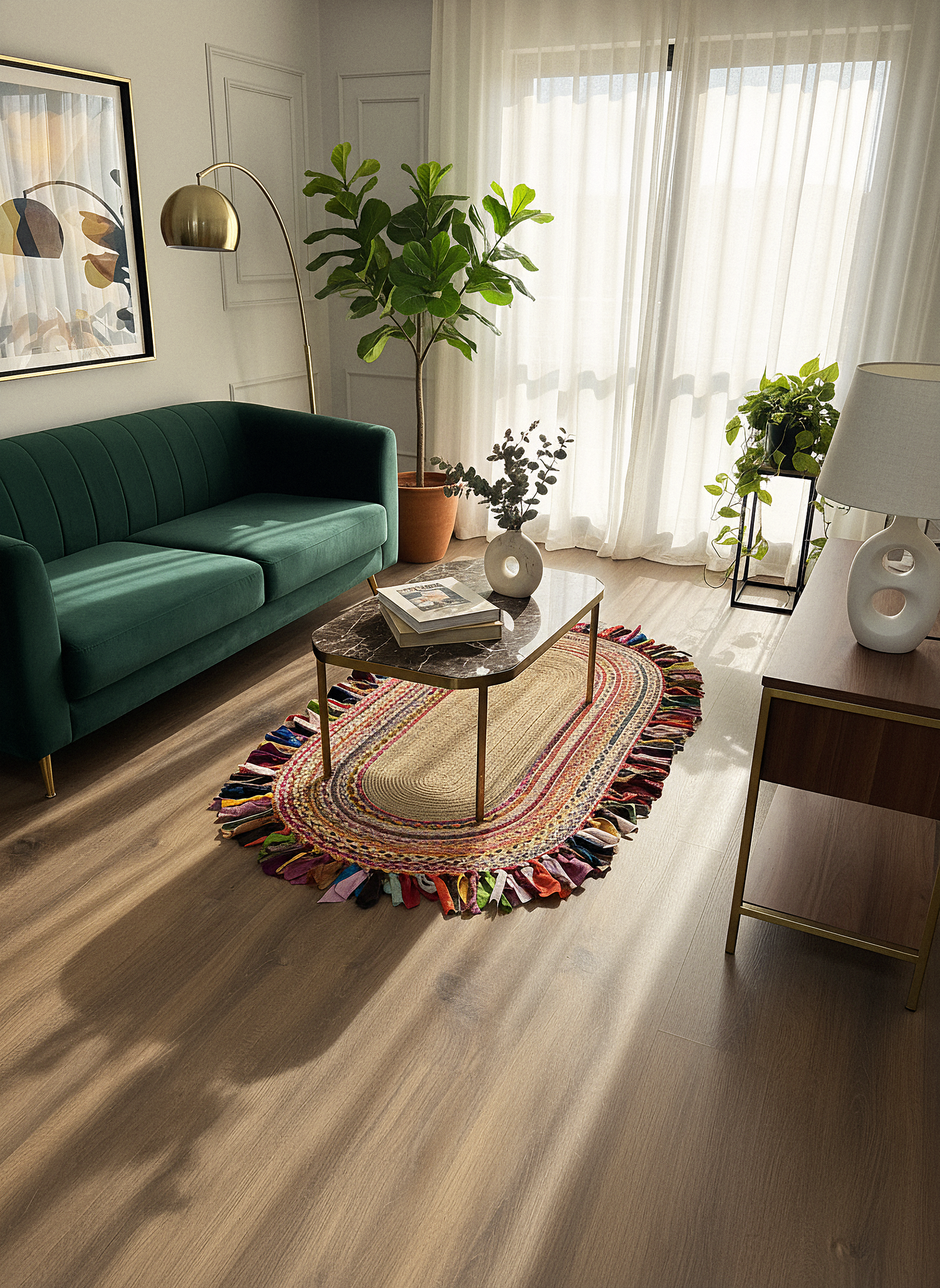 JÜT-C17 Elde Dokuma Doğal Jüt Hasır Halı