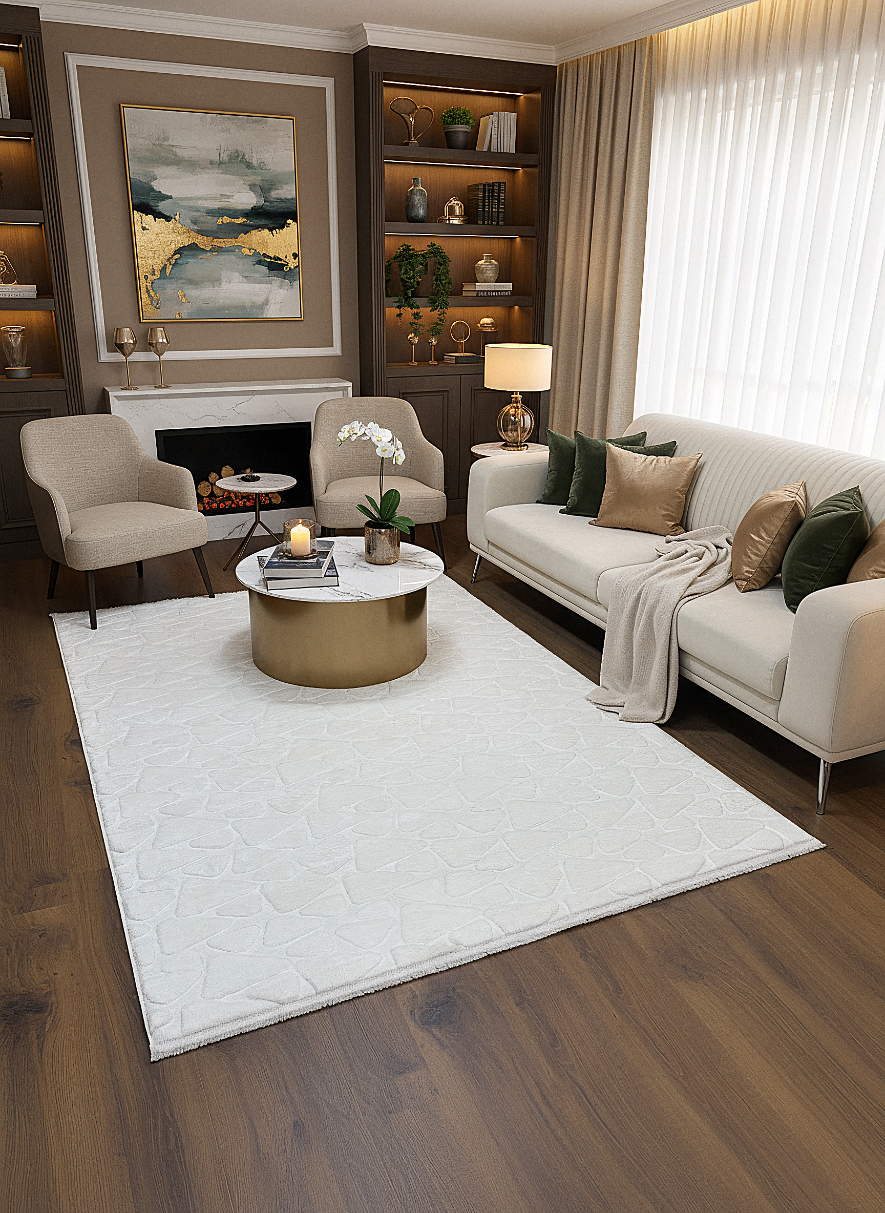 Ayder Taş Desen Krem