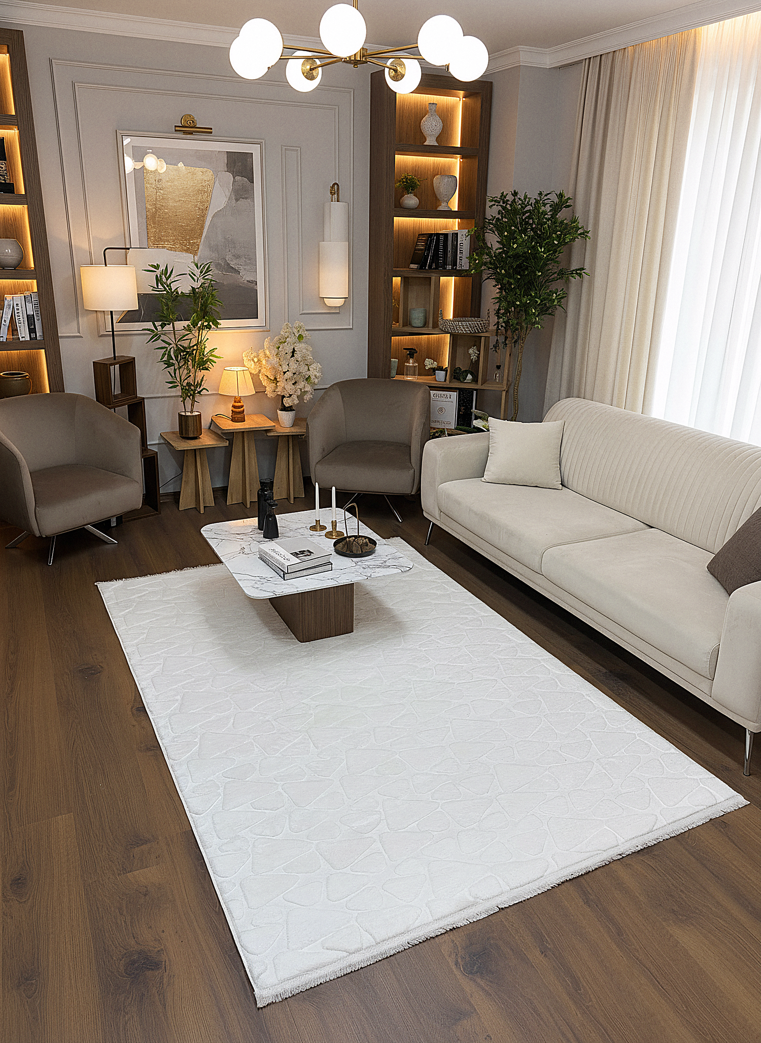 Ayder Taş Desen Krem