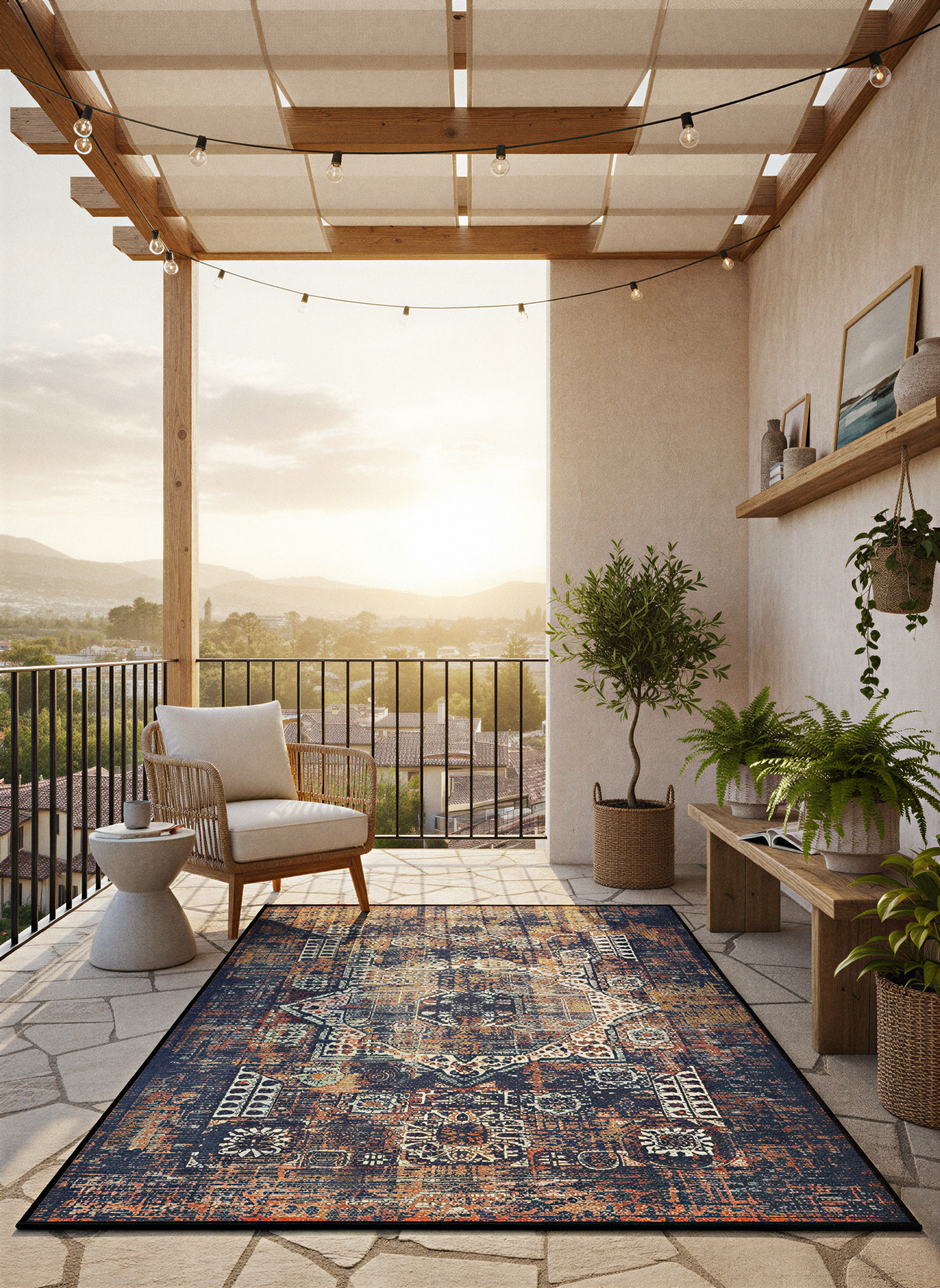 Arte HD021 Vintage Klasik Desenli Dekoratif Dokuma Halı