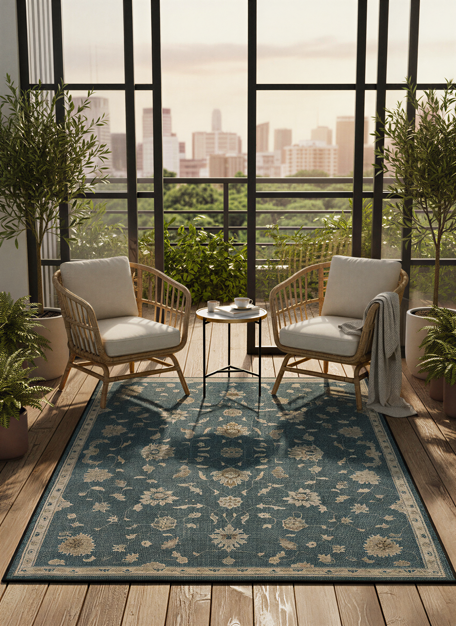 Arte HD020 Vintage Klasik Desenli Dekoratif Dokuma Halı