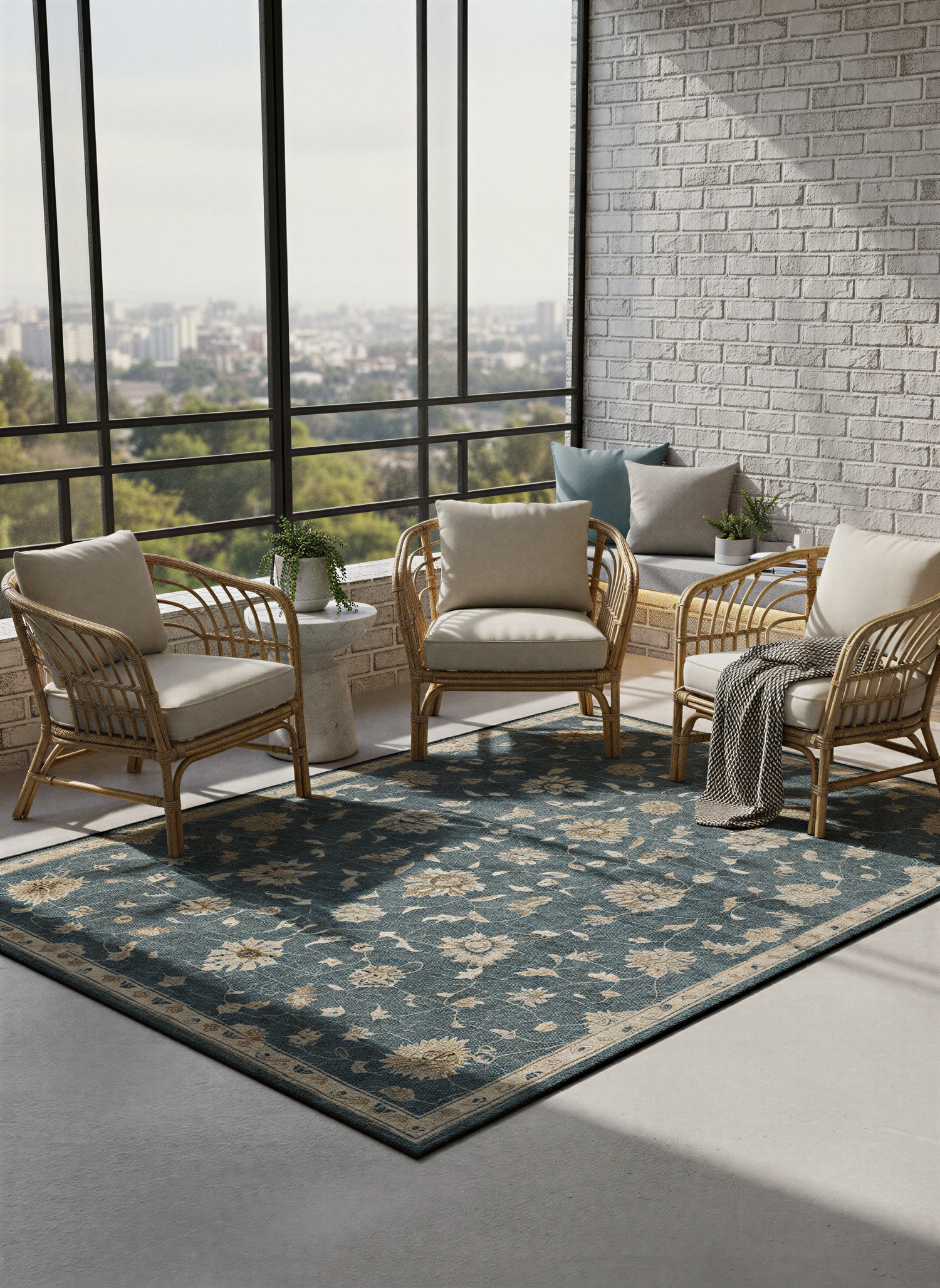 Arte HD020 Vintage Klasik Desenli Dekoratif Dokuma Halı