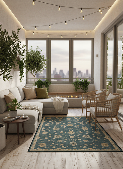 Arte HD020 Vintage Klasik Desenli Dekoratif Dokuma Halı