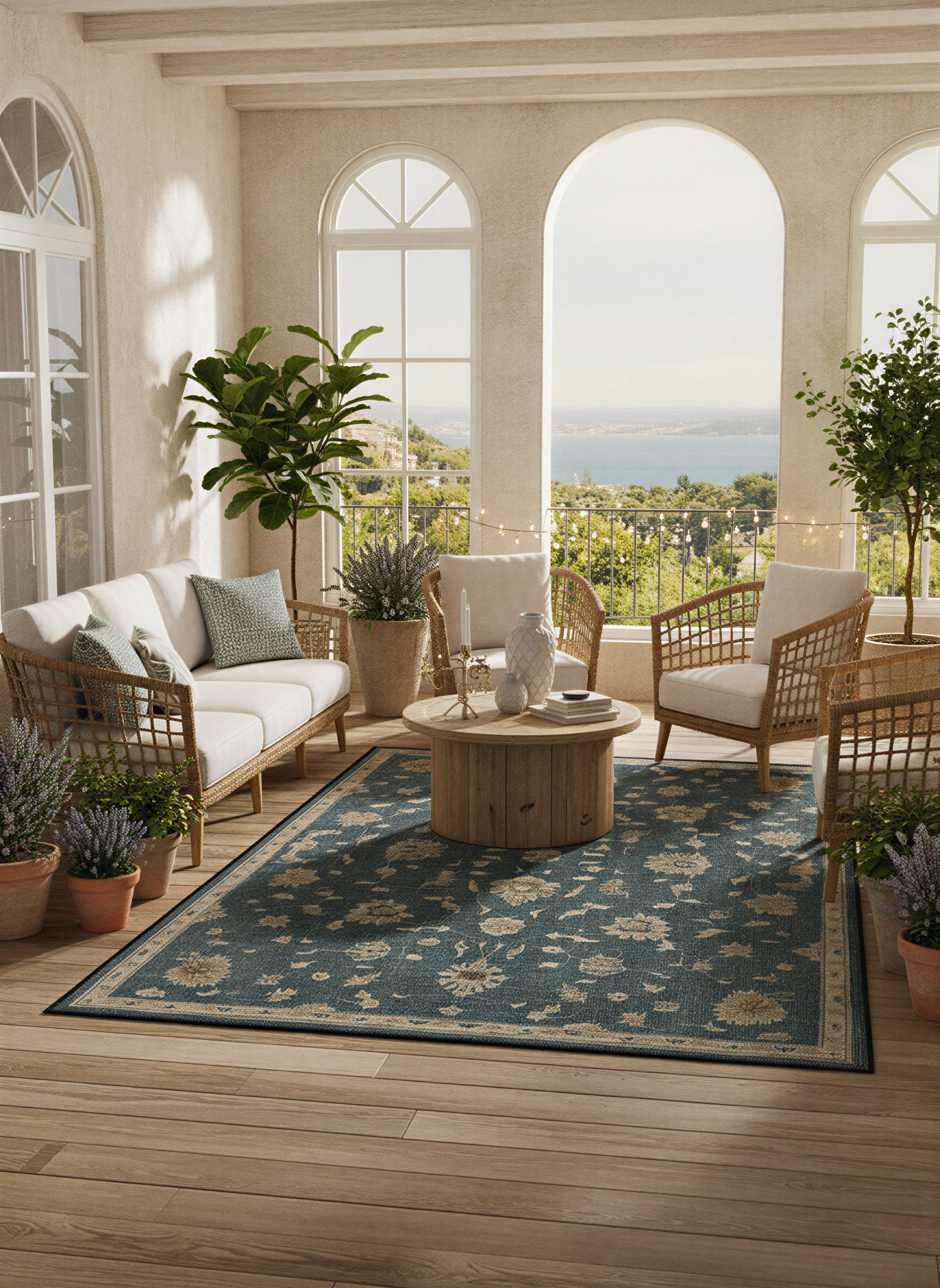 Arte HD020 Vintage Klasik Desenli Dekoratif Dokuma Halı