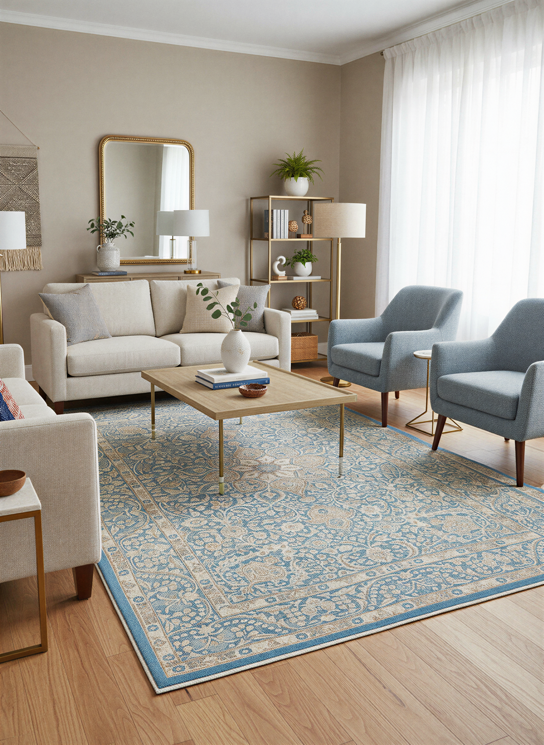 Arte HD019 Vintage Klasik Desenli Dekoratif Dokuma Halı