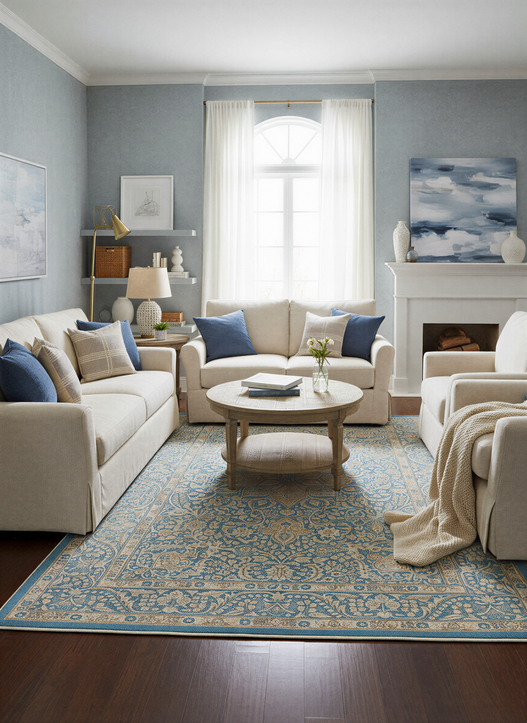 Arte HD019 Vintage Klasik Desenli Dekoratif Dokuma Halı