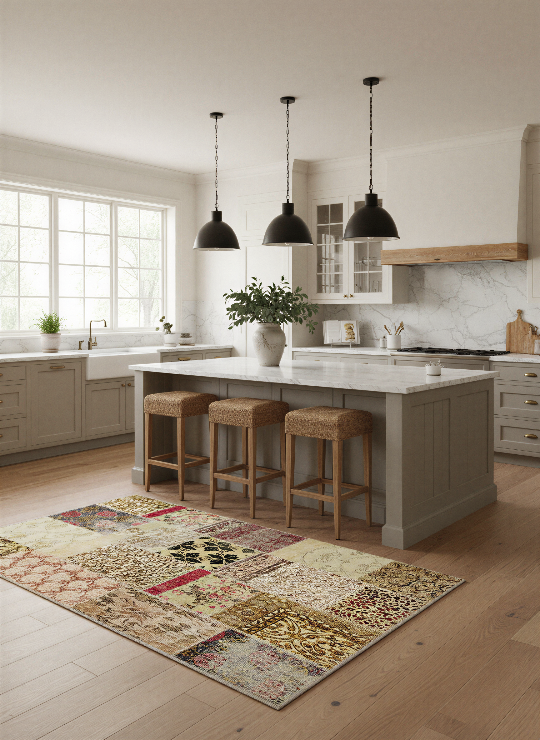 Arte HD015 Patch Klasik Desenli Dekoratif Dokuma Halı