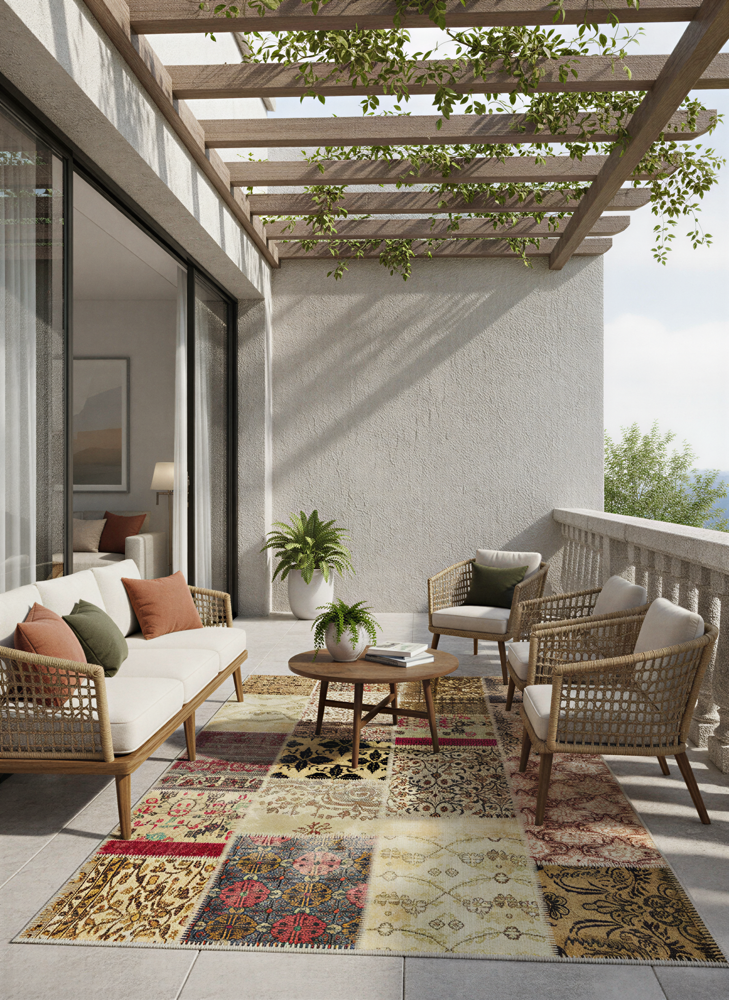 Arte HD015 Patch Klasik Desenli Dekoratif Dokuma Halı