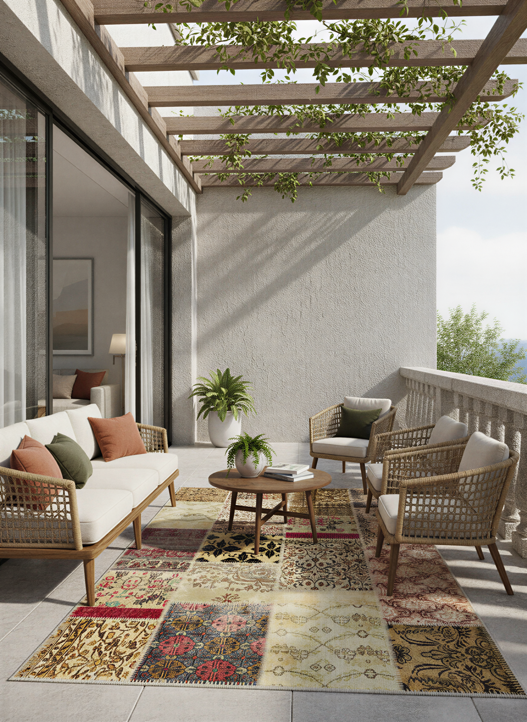 Arte HD015 Patch Klasik Desenli Dekoratif Dokuma Halı