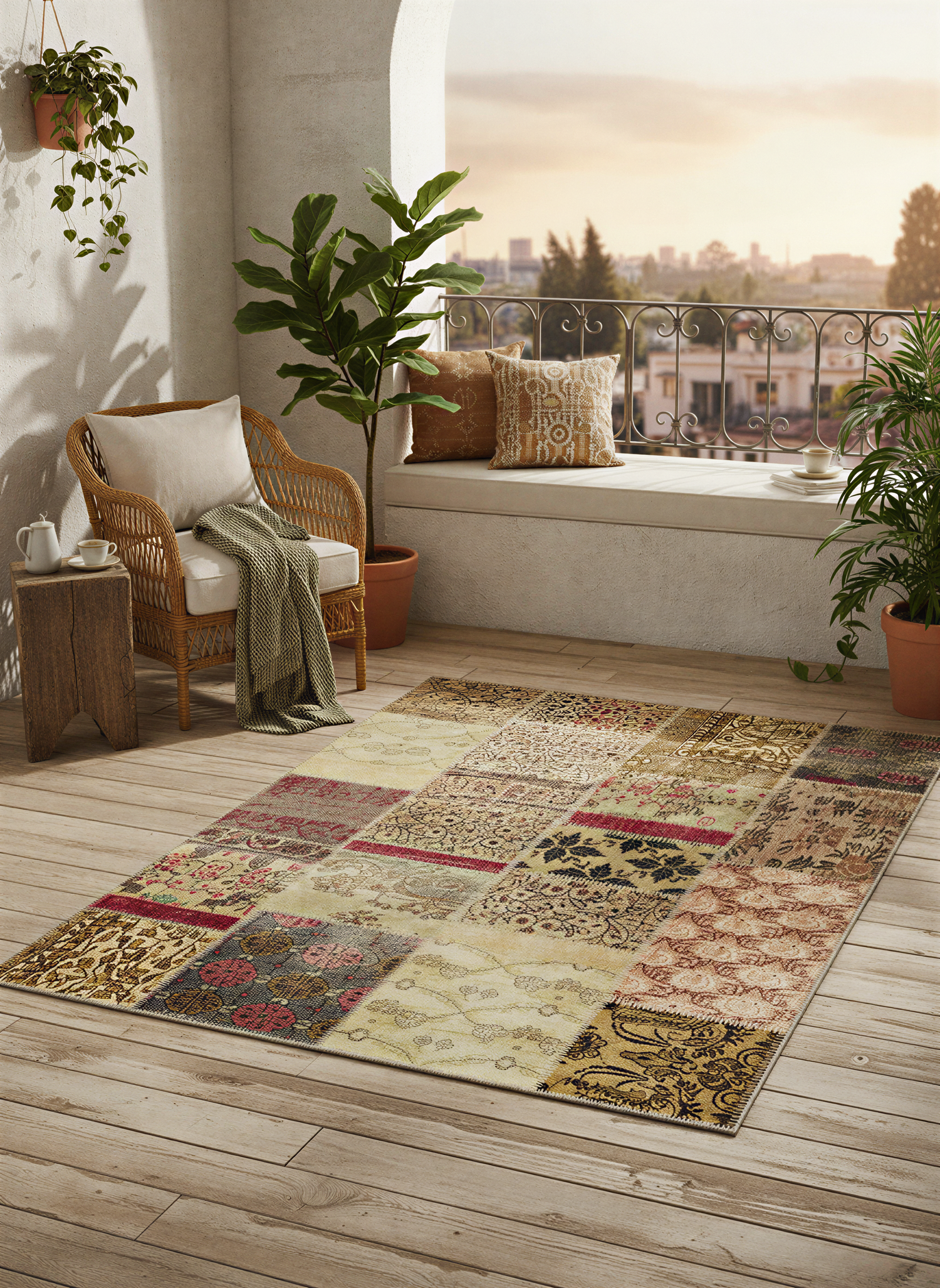 Arte HD015 Patch Klasik Desenli Dekoratif Dokuma Halı