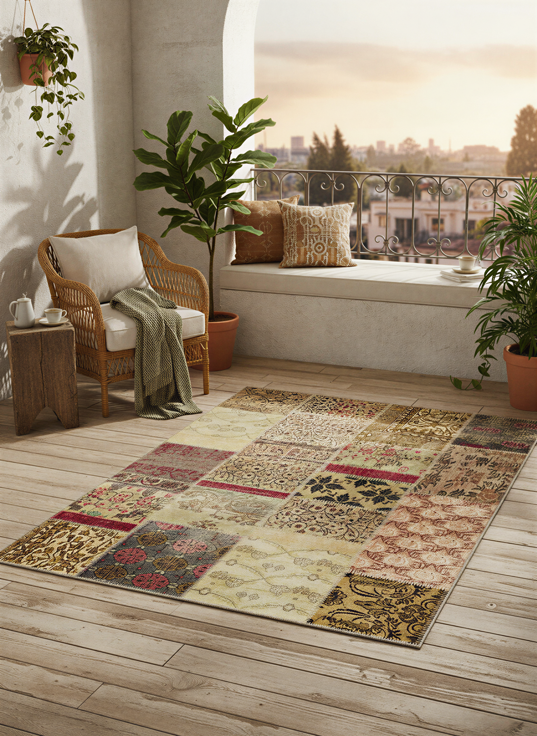 Arte HD015 Patch Klasik Desenli Dekoratif Dokuma Halı