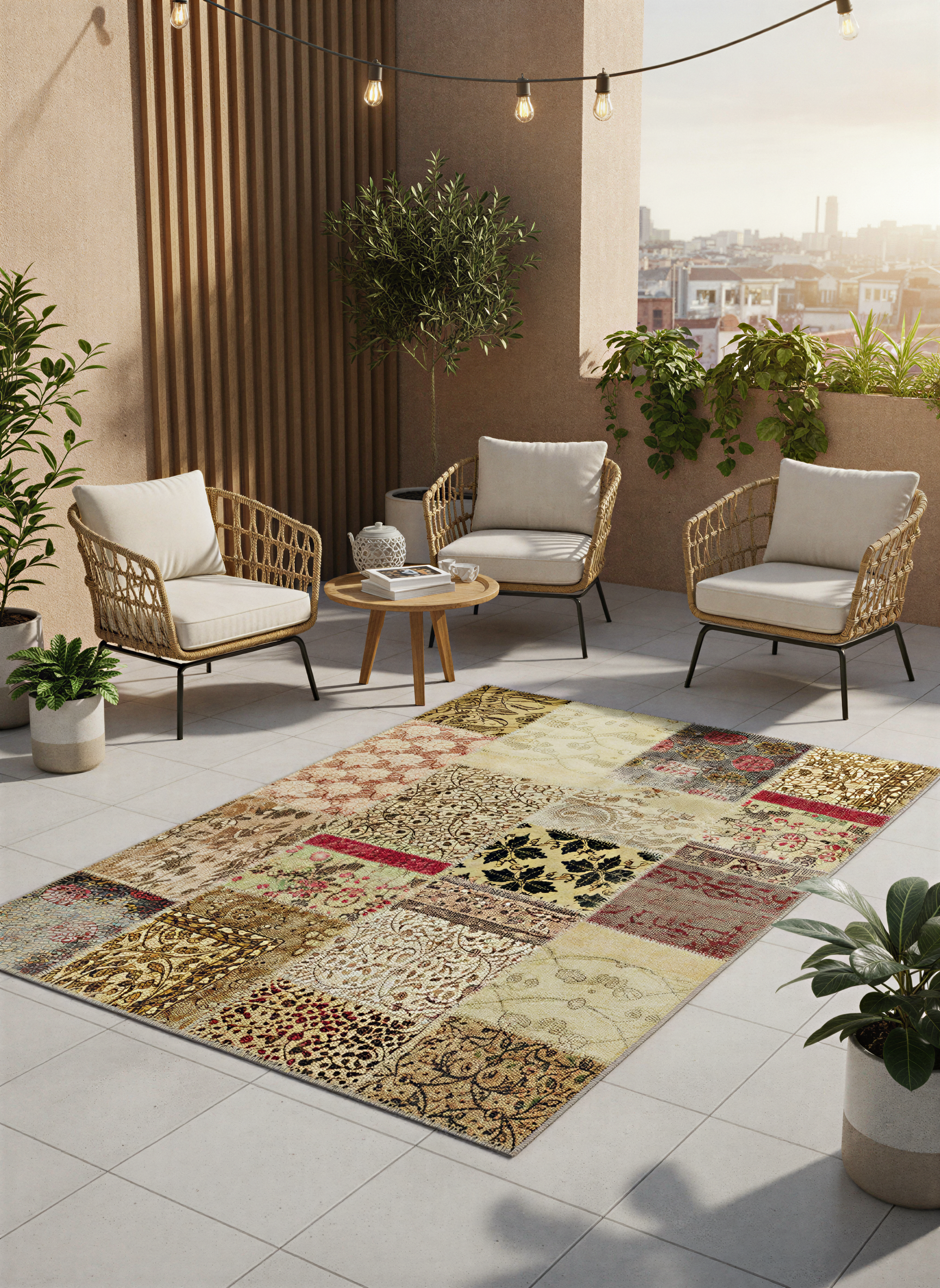 Arte HD015 Patch Klasik Desenli Dekoratif Dokuma Halı