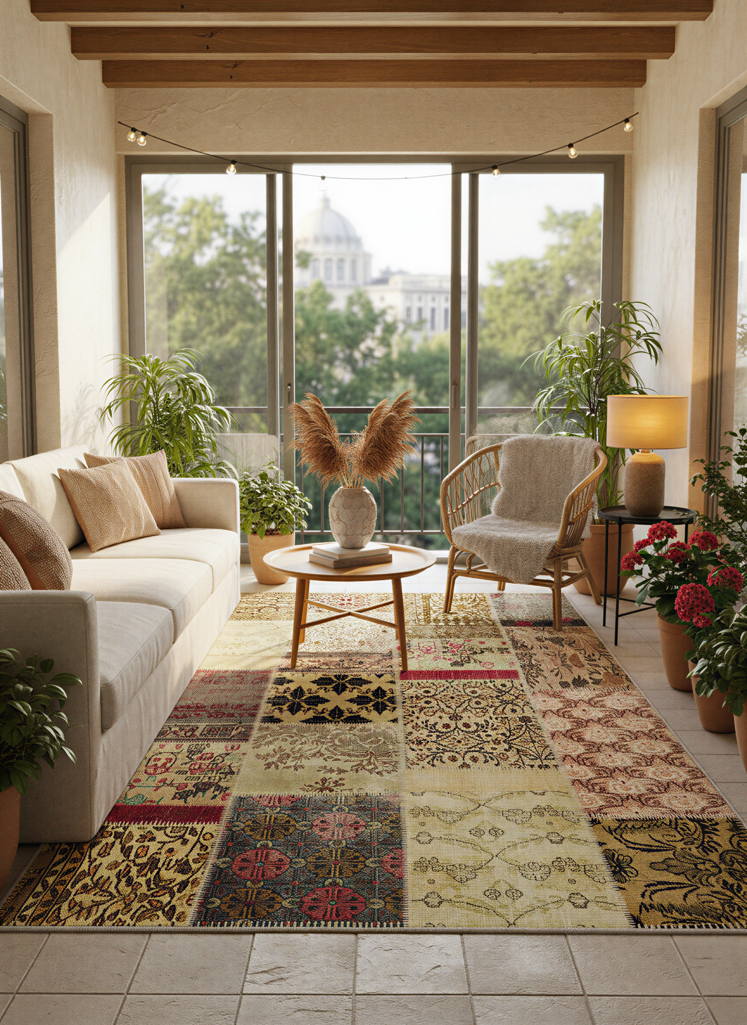 Arte HD015 Patch Klasik Desenli Dekoratif Dokuma Halı