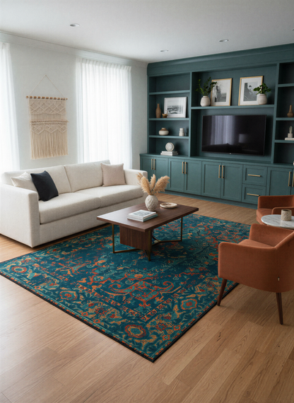 Arte HD014 Klasik Vintage Dekoratif Dokuma Şönil Halı