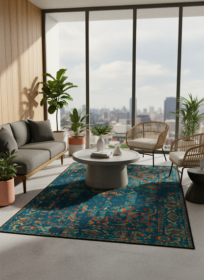 Arte HD014 Klasik Vintage Dekoratif Dokuma Şönil Halı