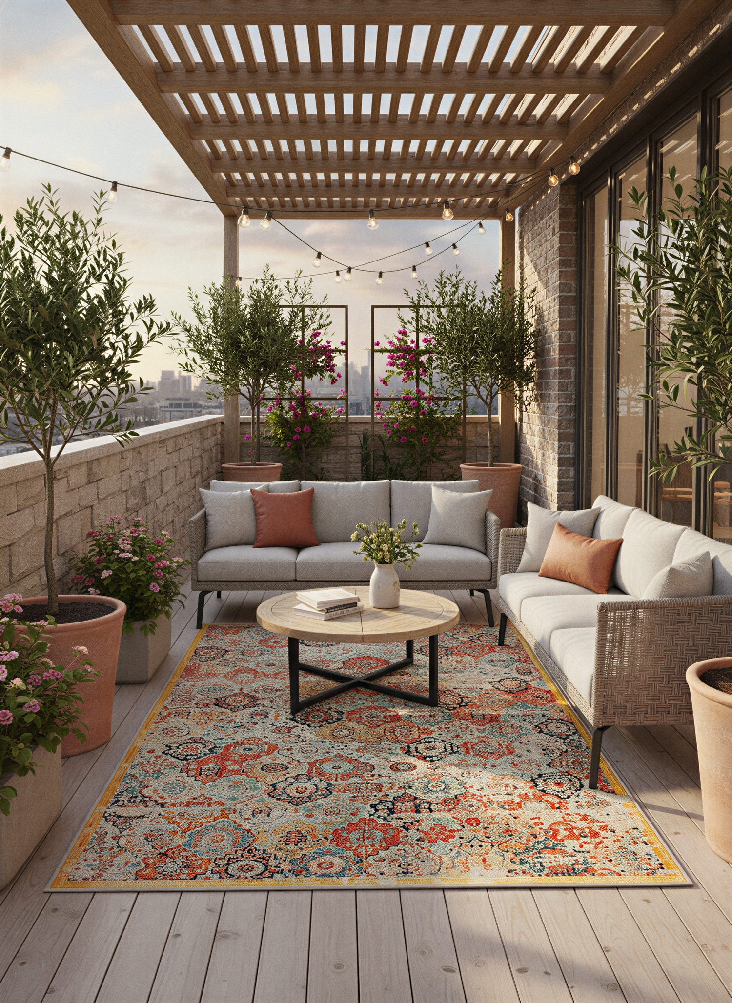 Arte HD013 Antik Figürlü Dekoratif Dokuma Şönil Halı