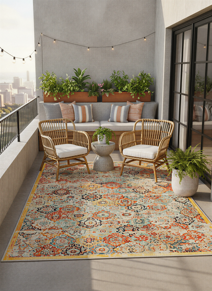 Arte HD013 Antik Figürlü Dekoratif Dokuma Şönil Halı