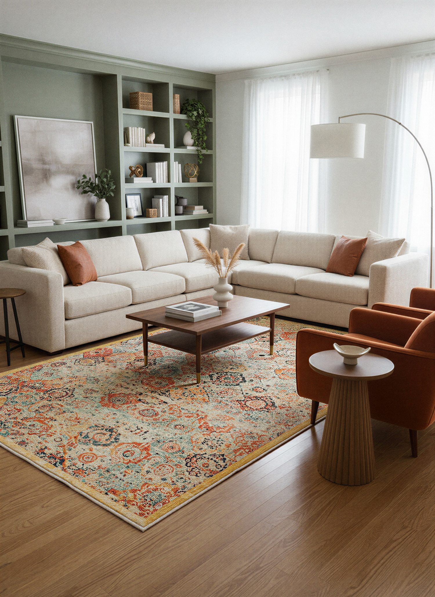 Arte HD013 Antik Figürlü Dekoratif Dokuma Şönil Halı