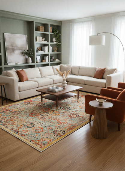 Arte HD013 Antik Figürlü Dekoratif Dokuma Şönil Halı