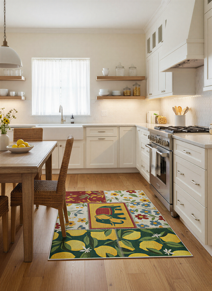 Arte HD012 Fil ve Çiçek Desenli Modern Dekoratif Dokuma Şönil Halı