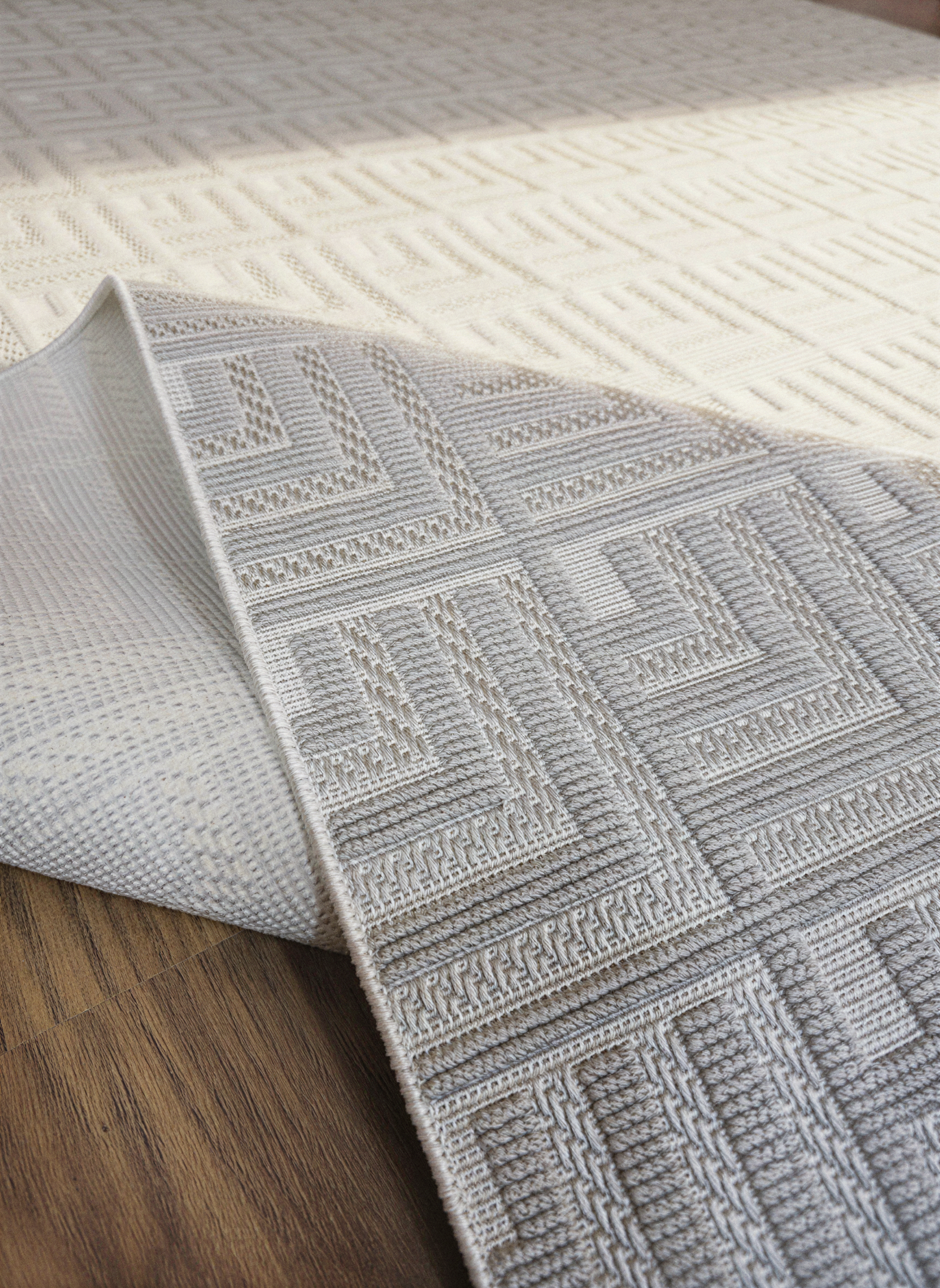 MYRA PERA 1503 Gri Geometrik Desenli Modern Salon Mutfak Koridor Balkon Halısı