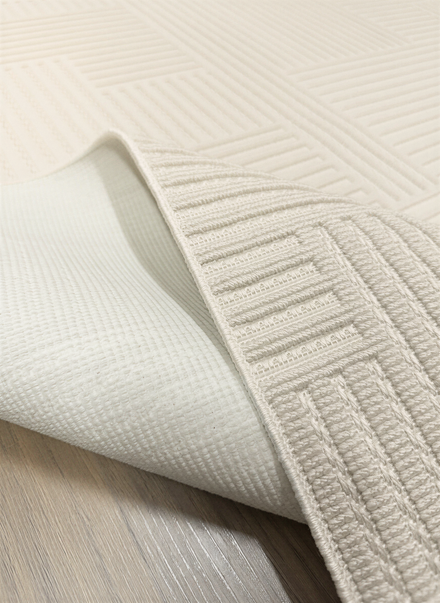 MYRA PERA 452 Bej Geometrik Desenli Modern Salon Mutfak Koridor Balkon Halısı