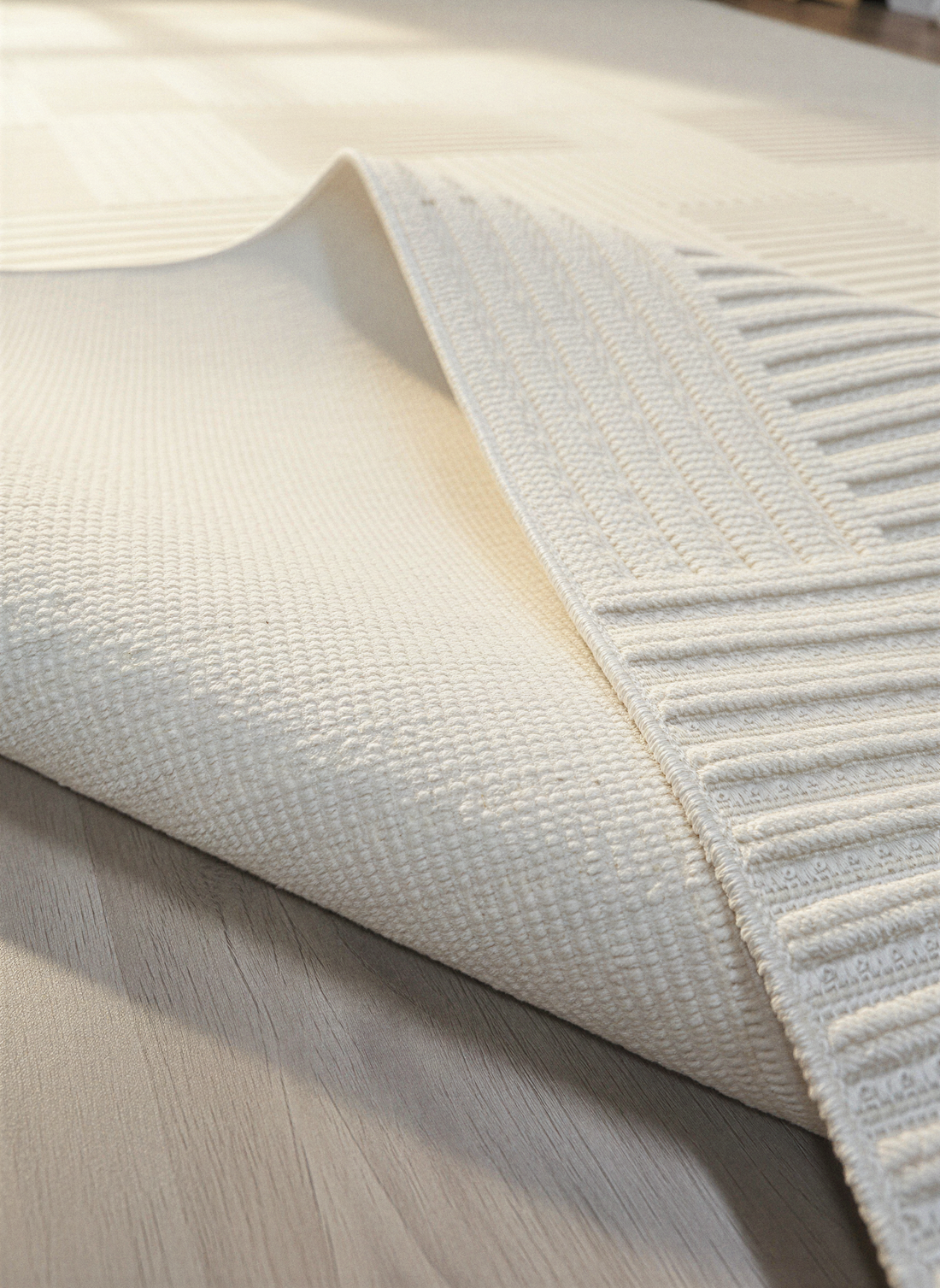 MYRA PERA 452 Krem Geometrik Desenli Modern Salon Mutfak Koridor Balkon Halısı